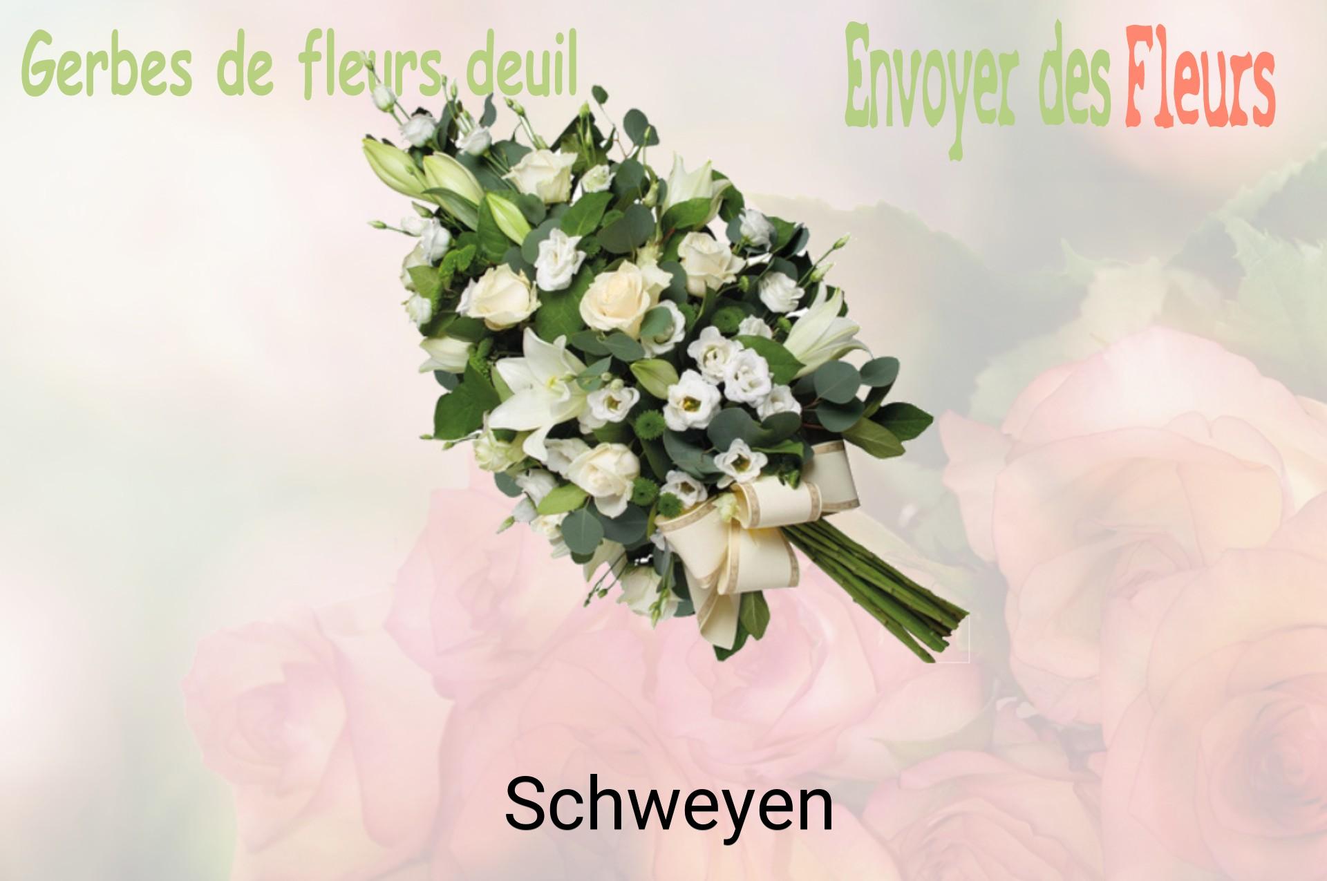 Gerbe de fleurs de deuil livrée à Schweyen